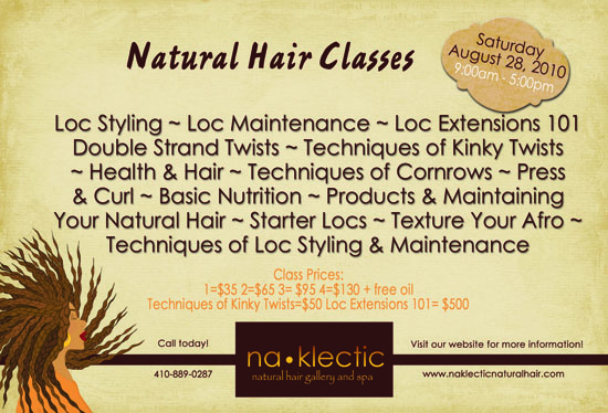 Naklectic Hair Classes 2010